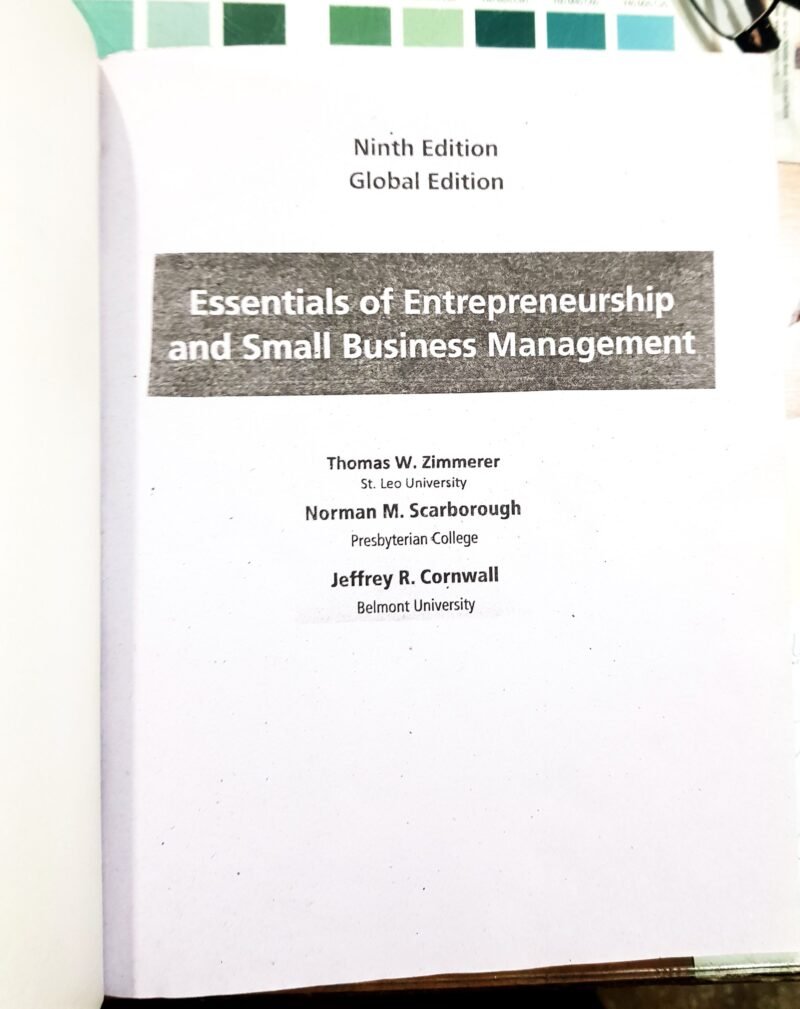 Essentials Of Entrepreneurship And Small Business Management By THOMAS W.ZIMMERER 9TH. - Image 2