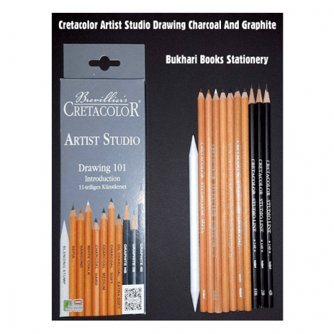 Cretacolor Artist Studio Drawing Charcoal And Graphite Pencil Set Of 11 ...