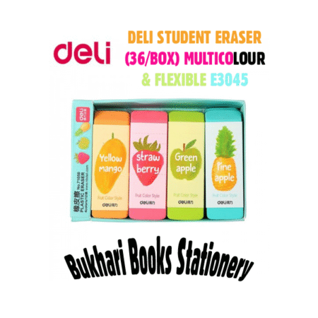 Deli Student Eraser-E3045 (36/BOX) Multicolor & Flexible
