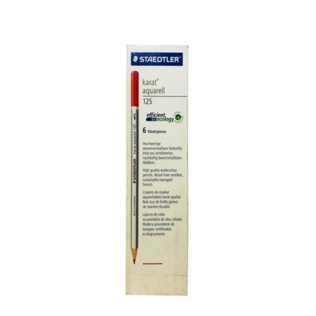 Staedtler Karat Aquarelle 125 12 Stick Red Pencils – Red