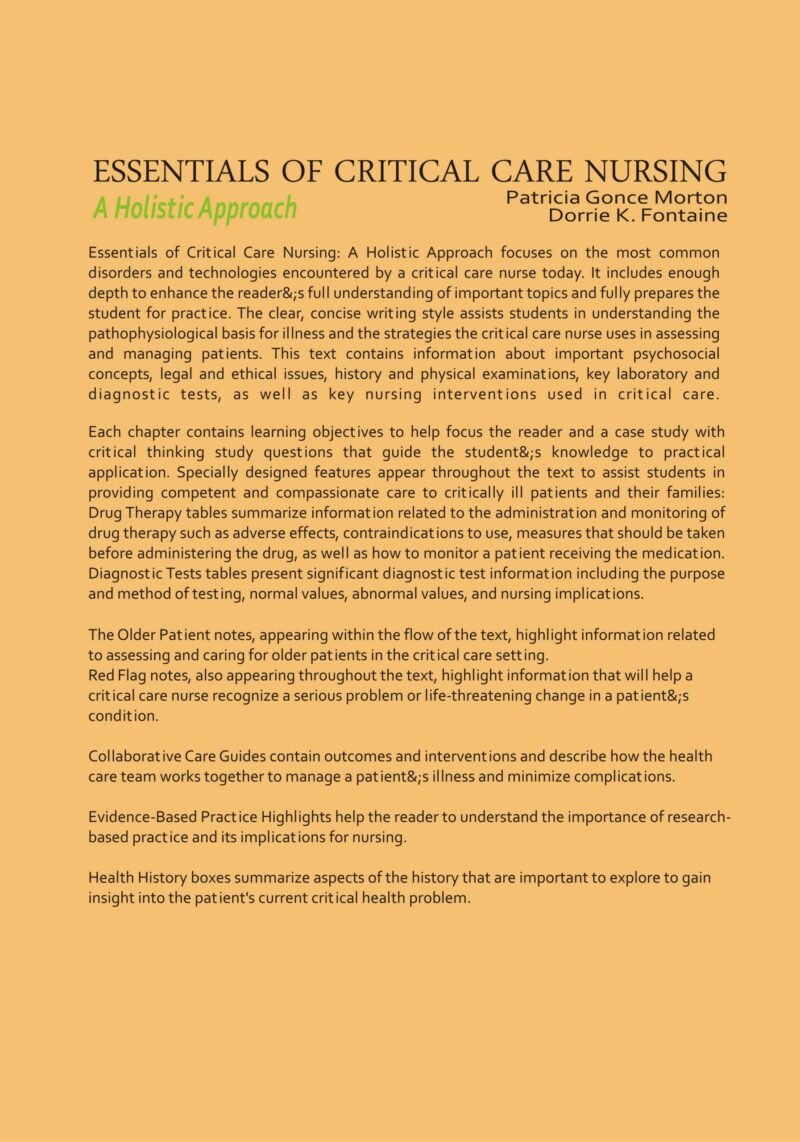 Essentials of Critical Care Nursing: A Holistic Approach - Image 2