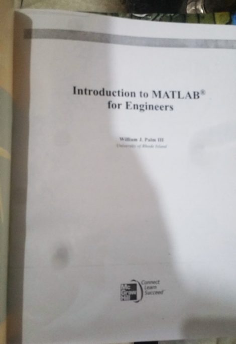 Introduction To MATLAB For Engineers 3rd Edition By William J. Palm III ...