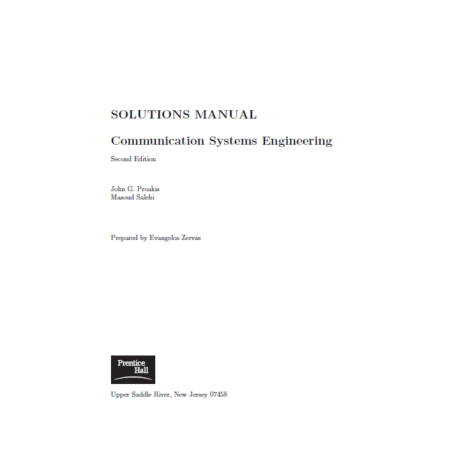 Solutions Manual Communication Systems Engineering 2nd by Proakis
