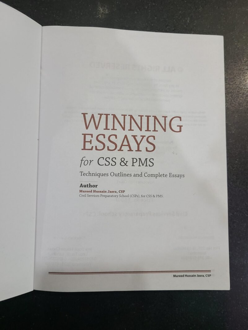 Winning Essays for CSS, PMS and Other Competitive Exams by Mureed Hussain Jasra - Image 2